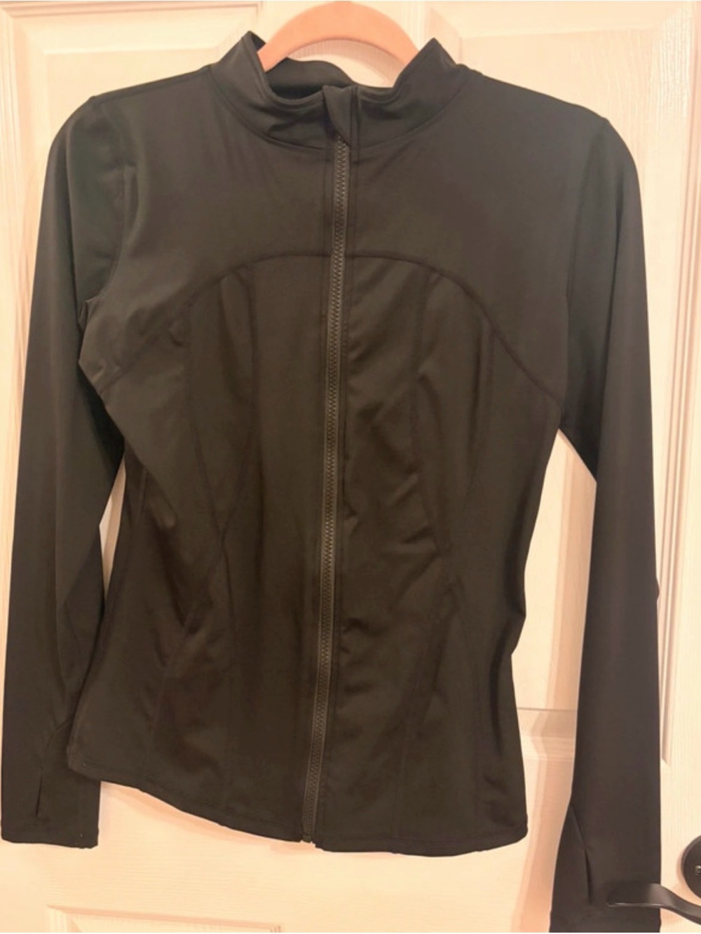 Women's Black Zip-Front Yoga Jacket